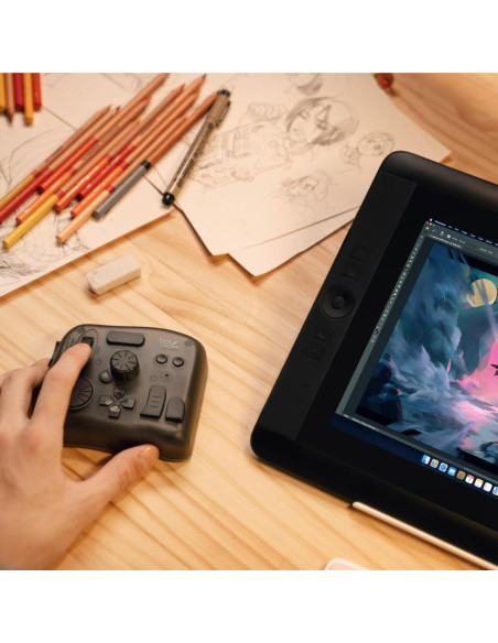 Controlador Bluetooth TourBox Elite para Edición de Video y Fotografía