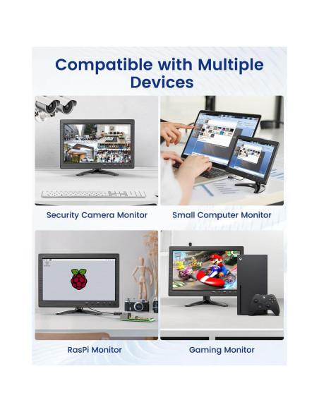 Monitor de Seguridad Eyoyo 10" Táctil HDMI 1366x768 Altavoces