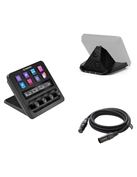 Elgato Stream Deck + con Base para XLR y Cable de Micrófono