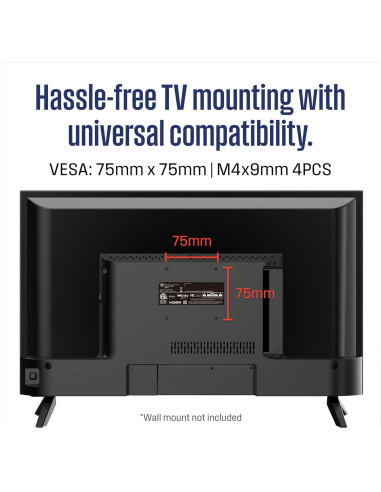 Televisor LED Westinghouse 24" HD con Control Remoto por Voz