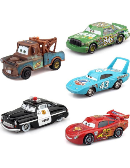 Set de Juguetes de Coches McQueen Metal Diecast 10 Piezas