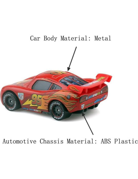 Set de Juguetes de Coches McQueen Metal Diecast 10 Piezas