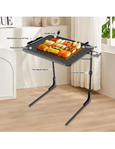 Mesa de bandeja para TV Collgene ZDZ ajustable 6 alturas 2