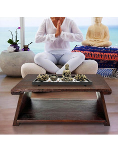 Mesa de Meditación Plegable Koretech de Paulownia 34x58cm 2