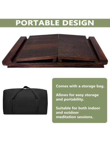 Mesa de Meditación Plegable Koretech de Paulownia 34x58cm