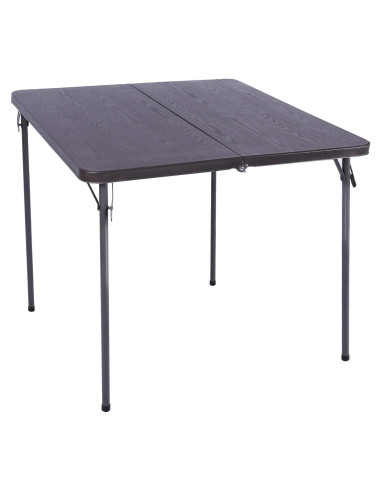Mesa Plegable Cuadrada REDCAMP 86.36 cm Resina Marrón