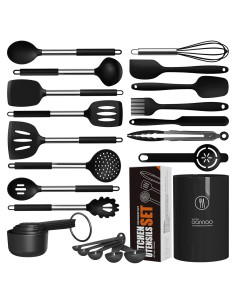 Juego de Utensilios de Cocina de Silicona Oannao 18 Piezas