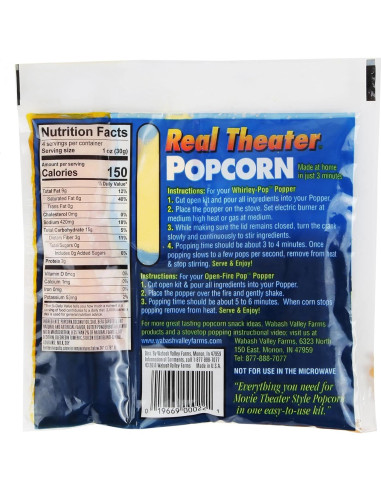 Kit de Palomitas Wabash Valley Farms Real Theatre - 5 Paquetes