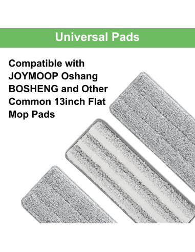 Paños de Repuesto Microfibra para Mopas Planas JOYMOOP 33x12 cm