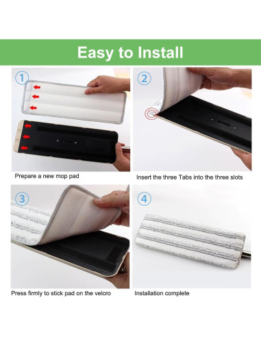 Paños de Repuesto Microfibra para Mopas Planas JOYMOOP 33x12 cm