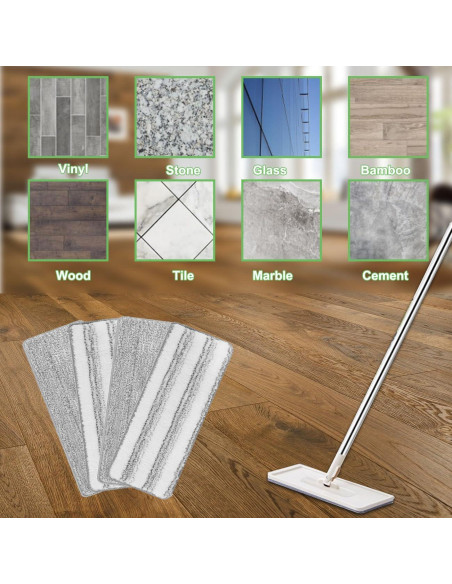 Paños de Repuesto Microfibra para Mopas Planas JOYMOOP 33x12 cm
