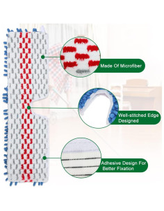 Almohadillas de Mopa Lavables Diteje 4 Piezas Microfibra 2
