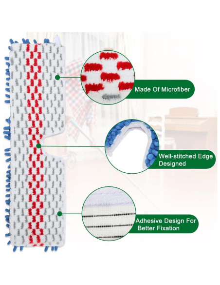 Almohadillas de Mopa Lavables Diteje 4 Piezas Microfibra