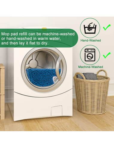 Almohadillas de Mopa Lavables Diteje 4 Piezas Microfibra