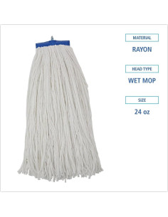 Cabezal de Mopa Húmeda UNISAN 724REA, 680g, Blanco 2