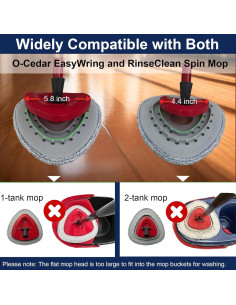 Reemplazo de Cabeza de Mopa Plana O-Cedar Microfibra 4 Pzas 2