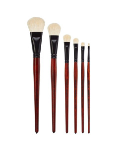 Set de Pinceles Ovalados Mop KINGART 1050A 6 Piezas Pelo Cabra 2