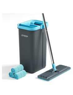 Juego de Mopa Plana JOYMOOP con Cubo Escurridor y 3 Paños