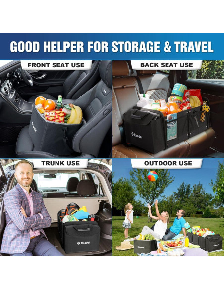 Organizador de Maletero K KNODEL 88L con Bolsa Térmica Negra