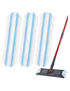 Paquete de 3 Mopas Reemplazo Microfibra DLAIMI para Ocedar H2prO