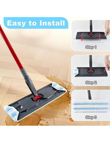 Paquete de 3 Mopas Reemplazo Microfibra DLAIMI para Ocedar H2prO