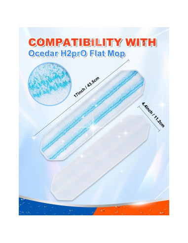 Paños de Mopa Reemplazo DR DAPPER H2prO Microfibra 4 Pzas