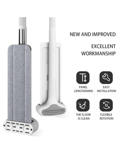 Juego de trapeador y cubo YIMCABDG con 6 almohadillas de microfibra