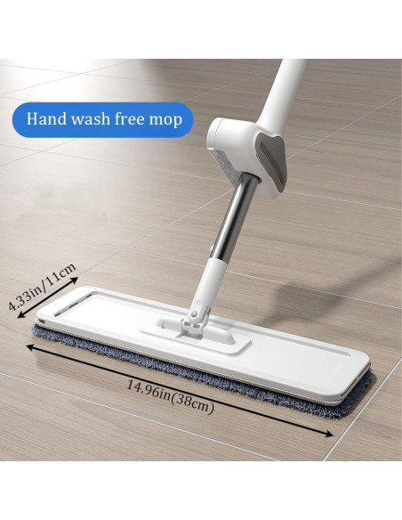 Juego de trapeador y cubo YIMCABDG con 6 almohadillas de microfibra