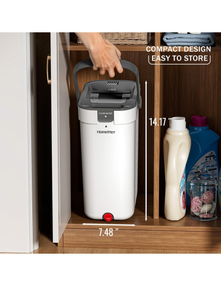 Juego de trapeador y cubo HoMettler con 4 almohadillas de microfibra