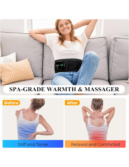 Almohadilla Calefactora Inalámbrica VIYACHY con Masaje 6 Niveles