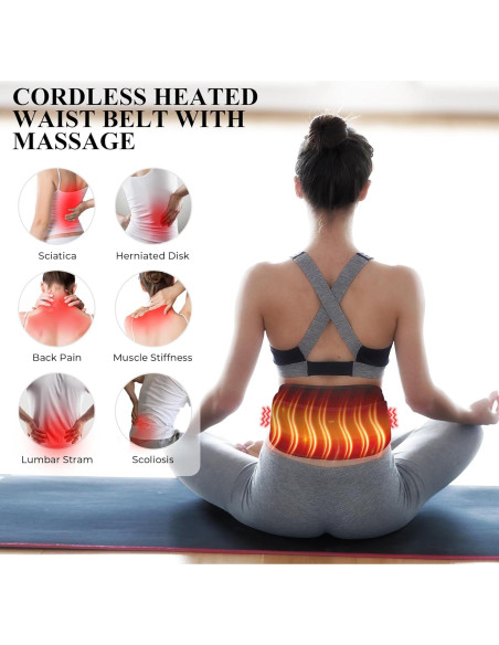 Almohadilla Calefactora Inalámbrica VIYACHY con Masaje 6 Niveles