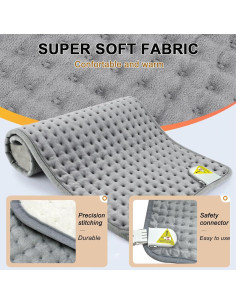 Almohadilla Térmica Eléctrica TOPSOSO 30.5x63.5cm 10 Niveles Calor 2