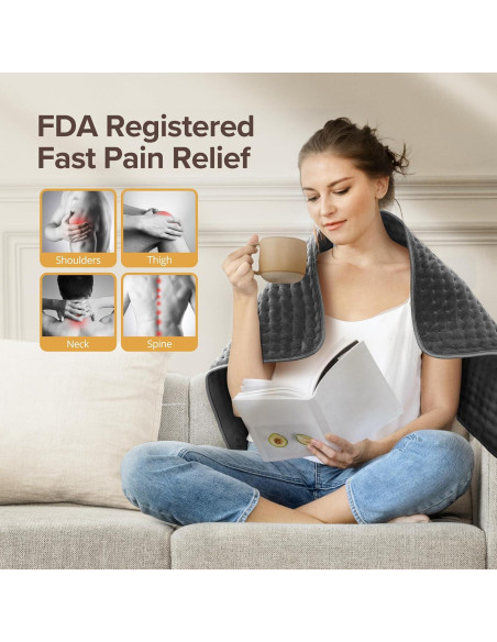 Almohadilla Térmica Eléctrica Siinsay XL 43x84cm 6 Niveles Calor