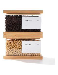 Dispensador de Alimentos de Bambú APT 1101 - Hermético 2 Unidades