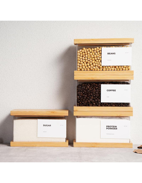 Dispensador de Alimentos de Bambú APT 1101 - Hermético 2 Unidades