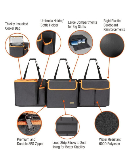 Organizador de Maletero MARKSIGN con Enfriador y Módulos Desmontables