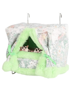 Hamaca Colgante para Animales Pequeños Copfeu Verde 20x13x23cm