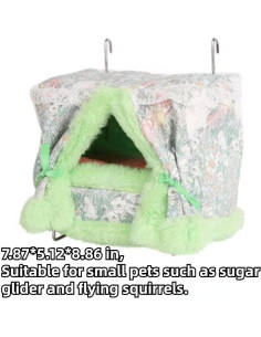 Hamaca Colgante para Animales Pequeños Copfeu Verde 20x13x23cm 2