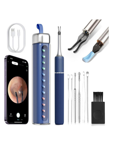 Kit de Eliminación de Cera de Oído MEKK S5 - Visual HD 1080P