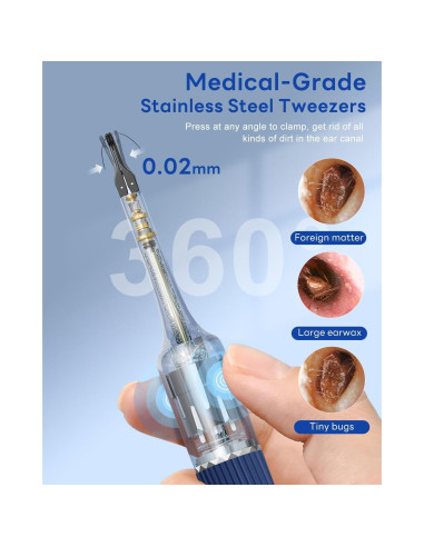 Kit de Eliminación de Cera de Oído MEKK S5 - Visual HD 1080P