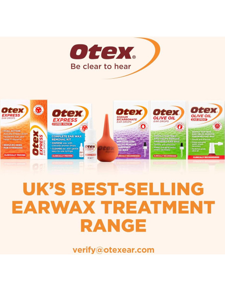 Gotas para Oídos Otex Express 10ml - Acción Dual para Cera