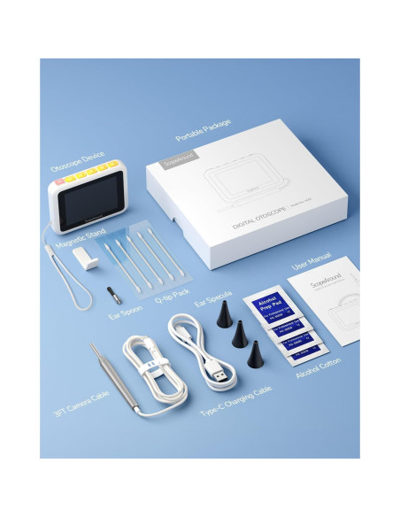 Otoscopio Digital ScopeAround HD 720P con Luz - 3.9mm
