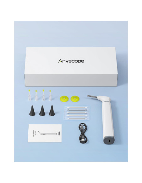 Otoscopio Inalámbrico AnyScope con Cámara y Luz 3.9mm