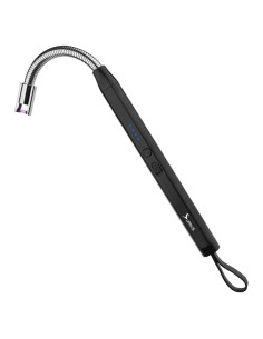 Encendedor Eléctrico SUPRUS Recargable USB Cuello Flexible Negro