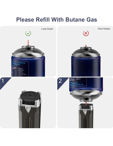 Encendedor de Butano TONYFUL GF-961 Recargable a Prueba de Viento