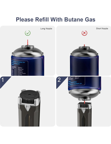 Encendedor de Butano TONYFUL GF-961 Recargable a Prueba de Viento