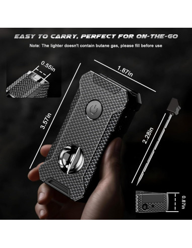 Encendedor 5-en-1 Moniup de Butano con Cortador y Soporte