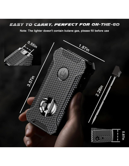 Encendedor 5-en-1 Moniup de Butano con Cortador y Soporte