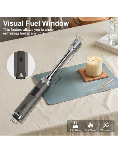 Encendedor de Butano TONYFUL GF-961 Recargable a Prueba de Viento