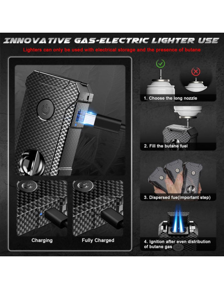 Encendedor 5-en-1 Moniup de Butano con Cortador y Soporte